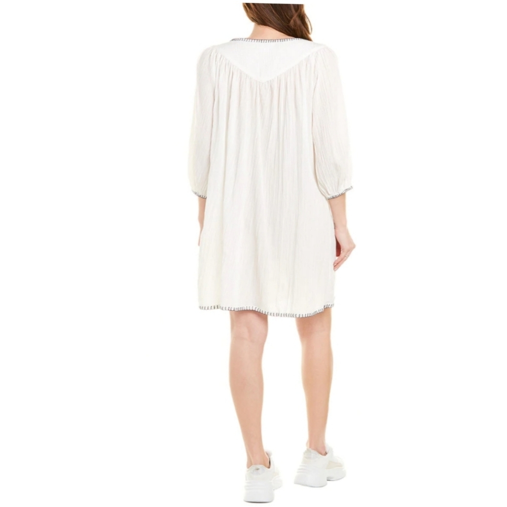 Anthropologie Trista Embroidered Tunic Dress Velvet by Graham & Spencer - Picture 2 of 4